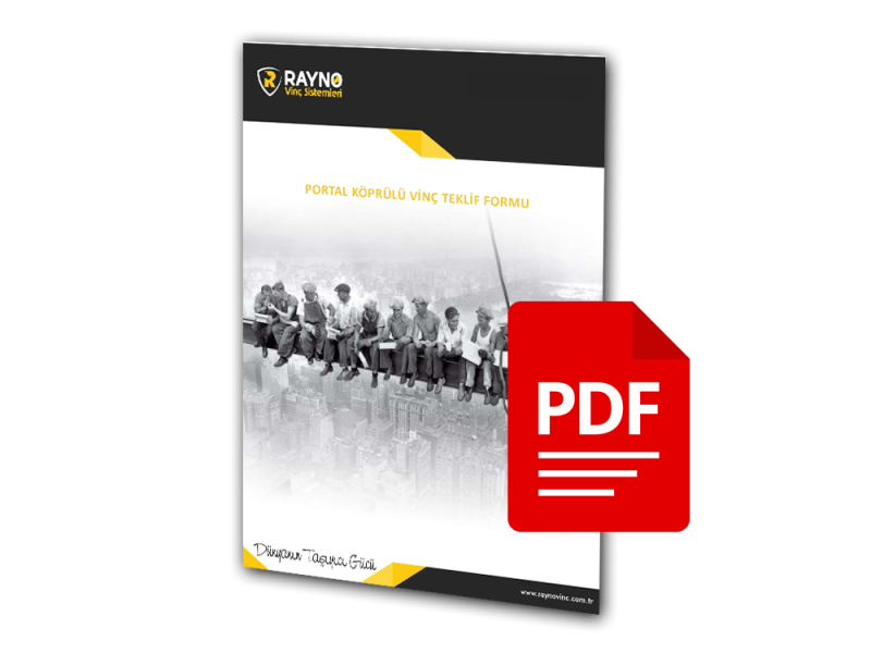 TEK KİRİŞ (MONORAY) GEZER KÖPRÜLÜ VİNÇ TEKLİF İSTEME FORMU